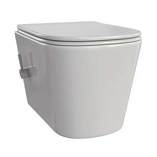 Унитаз подвесной Taliente Коррето (Correto) CR25200+SMcromo белый с сиденьем микролифт смыв воронка-водоворот